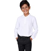 DeFacto L0288A619AUWT34 Beyaz Uzun Kollu Polo Erkek Çocuk T-shirt