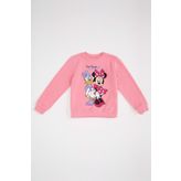 Defacto L3347AZ.19SM.YL84 Sarı Kapüşonlu Sırtı Baskılı Uzun Kollu Kadın Sweatshirt