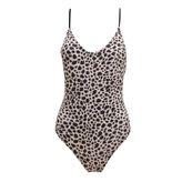 Defacto L3959AZ.19SM.BG352 Bej Leopar Desenli Askılı Kadın Mayo