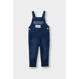 DeFacto Mavi Renkli %100 Pamuk Nakışlı Denim Tulum Özellikli Erkek Çocuk G6696A526SP - Mavi-NM28 - 2 - 3 Yaş