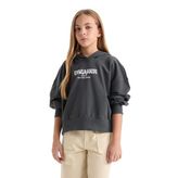 DeFacto Oversize Kapüşonlu Baskılı Sweatshirt Kız Çocuk