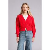 DeFacto Oversize V Yaka Triko Basic Hırka G9647AX26SP - Kırmızı-RD307