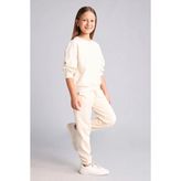 DeFacto Pamuklu Esnek Belli Jogger Fit Eşofman Altı Kız Çocuk X9036A626AU - Bej-BG700 - 7 - 8 Yaş