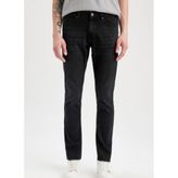 DeFacto Pedro Slim Fit Normal Bel Dar Paça Siyah Erkek Jean Pantolon