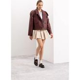 DeFacto Piliseli Normal Bel Basic Gabardin Mini Etek D5265AX24AU - Ekru-ER42 - 36