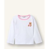 DeFacto Regular Fit Bisiklet Yaka Figürlü Penye Uzun Kollu Tişört Kız Bebek I0577A526AU - 3 - 4 Yaş - Beyaz-WT34