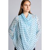 DeFacto Regular Fit Degaje Yaka Puantiye Desenli Şifon Bluz