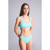 DeFacto Regular Fıt Kırışık Dokulu Turkuaz Bikini Alt