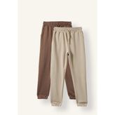 DeFacto Regular Fit Lastikli Paça 2'li Jogger Eşofman Altı Erkek Çocuk I0596A826AU - Bej-BG712 - 13 - 14 Yaş