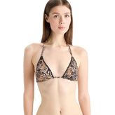 DeFacto Regular Fit Leopar Desenli Üçgen Bikini Üstü