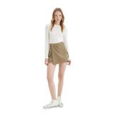 DeFacto Regular Fit Normal Bel Kargo Cepli Gabardin Şort Etek, 36, D4991AX24AU, Haki-KH474, Kadın