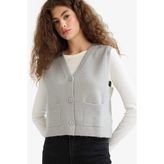 DeFacto Regular Fit V Yaka Düğmeli Triko Yelek E4686AX25WN