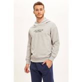 DeFacto S6961AZ20AU Black Red Oversize Fit Baskılı Kapüşonlu Erkek Sweatshirt