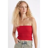 DeFacto Slim Fit Basic Straplez Bluz D4231AX24HS