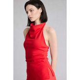 DeFacto Slim Fit Halter Yaka Bluz F8007AX26SM - Kırmızı-RD51