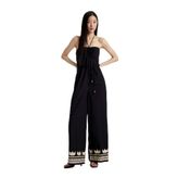 DeFacto Straplez Poplin Geniş Paça Uzun Tulum, 40, Straplez Poplin Geniş Paça Uzun Tulum, Siyah-BK81, Kadın