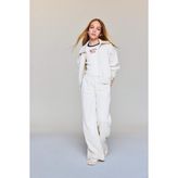 DeFacto Wide Leg Eşofman Altı Kız Çocuk G0577A826SP - 13 - 14 Yaş - Ekru-ER117