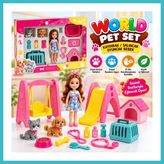 Defne Store ENF-39188 World Pet Set Kaydırak/salıncak Oyuncak Bebek Dfnbez