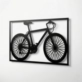 DEKADRON Metal Duvar Sanatı, Metal Bisiklet Duvar Sanatı, Bisikletçi Duvar Sanatı, Bisiklet Aşığı Hediyesi, Ev Dekorasyonu, Duvar Askıları, Metal Bisiklet İşareti (46" G x 26" Y / 118x67cm)