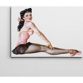 Dekolata Balerin Retro 30x40 cm Kanvas Tablo