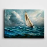 Dekolata Dalgalı Deniz Ve Bulutlar 140x200 cm Kanvas Tablo