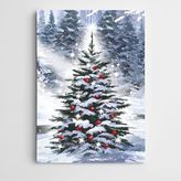 Dekolata Karlı Çam Ağacı 40x60 cm Kanvas Tablo