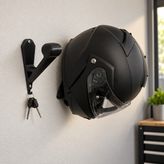 Dekonest Motosiklet Bisiklet Scooter Kask Duvar Askısı - 20 x 13 cm - Siyah