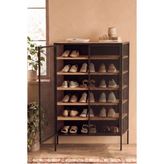 Dekopratik Orion Çok Amaçlı Metal Ayakkabılık - Antre Dolabı 81X120 cm - Siyah