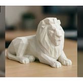 dekoratif aslan biblo figür- Low Poly Crouching Lion – Geometrik Aslan Figürü, Modern Dekoratif Heykel, Ev & Ofis İçin Sanatsal Tasarım