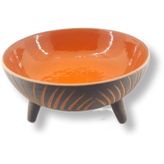 Dekoratif Ayaklı Kase 25cm Turuncu