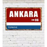 Dekoratif Şehir Plaka Retro Tablo Mdf Ahşap Tablo - 06
