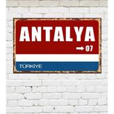 Dekoratif Şehir Plaka Retro Tablo Mdf Ahşap Tablo - 07