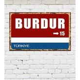 Dekoratif Şehir Plaka Retro Tablo Mdf Ahşap Tablo - 15