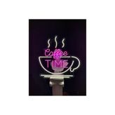 dekoraven Coffee Time Neon Led Tabela Pembe, coffetime