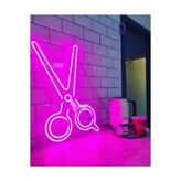 dekoraven Makas Neon Led Tabela Pembe, masksar