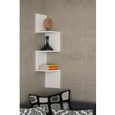Dekorister Corner Beyaz Duvar Rafı