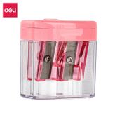 Deli Çiftli Hazneli Kalemtıraş E0576 Pembe