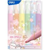 Deli U12-6C Macaron Pastel Renkler 6’lı Fosforlu Kalem