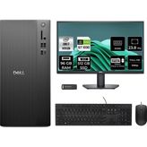 Dell Tower ECT1250 i7 14700 Masaüstü Bilgisayar 96GB RAM 512GB SSD 23.8" FHD FreeDOS + Per4 USB RPLSR007UP737 - Siyah - 24 inç