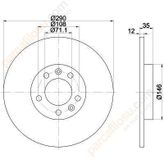 Delphi BG3836 Oto Arka Fren Diski