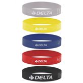 Delta Latex 5 Farkli Direnc Aerobik Pilates Direnc Egzersiz Bandi Squat Lastigi (Uc Kismi Kapali)