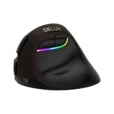 Delux M618 Mini BT 4.0+2.4G Kablosuz Ergonomik Şarjlı Dikey Mouse Siyah
