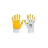 Demir Safety D007 Sarı-Beyaz Nitril Eldiven