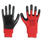 Demir Safety Işçi Eldiveni Kırmızı Siyah 12 Li