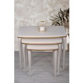 deniss home 3 Lü Lüx Ahşap Mdf Zigon Sehpa