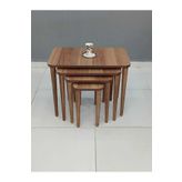 deniss home 4'lü Mdf Ahşap Zigon Sehpa