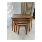 deniss home Dörtlü Mdf Ahşap Zigon Sehpa