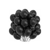 Deniz Party Store Mat Siyah Balon 10 Adet