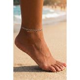 DENİZDENAL Ayak Bilekliği Halhal Silver Kalp
