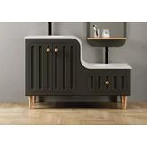 Denko Ada 120 Cm (Antrasit) Banyo Dolabı (Alt Modül Lavabo)